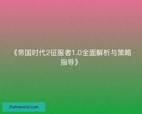 《帝国时代2征服者1.0全面解析与策略指导》