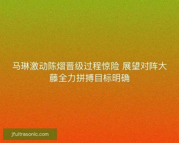 马琳激动陈熠晋级过程惊险 展望对阵大藤全力拼搏目标明确