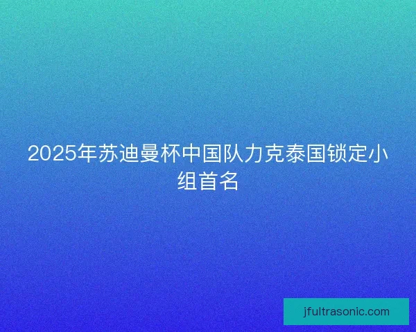 2025年苏迪曼杯中国队力克泰国锁定小组首名