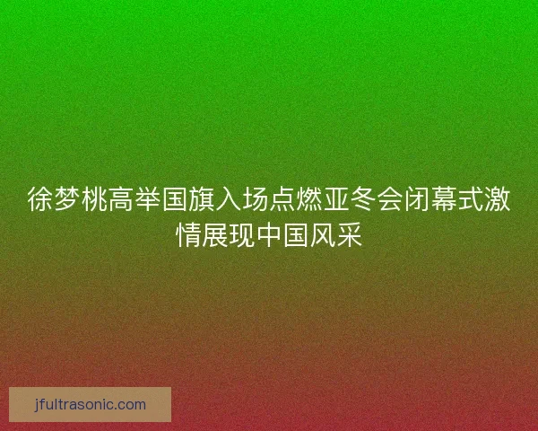 徐梦桃高举国旗入场点燃亚冬会闭幕式激情展现中国风采